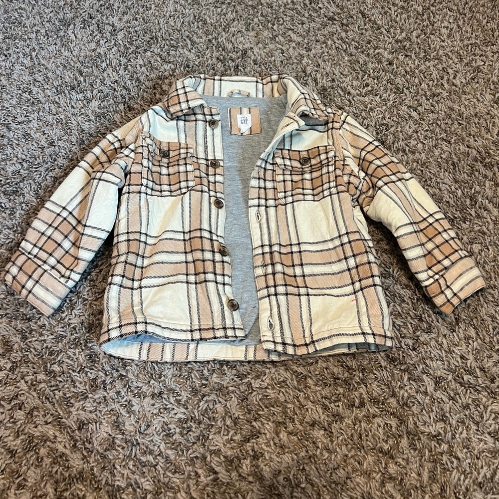 NWOT babyGap Plaid Shirt Jacket